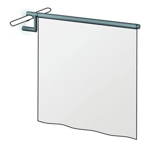 Megabad Profi Collection Silver Age System Duschspritzschutz zum Einhängen, 84,5 cm