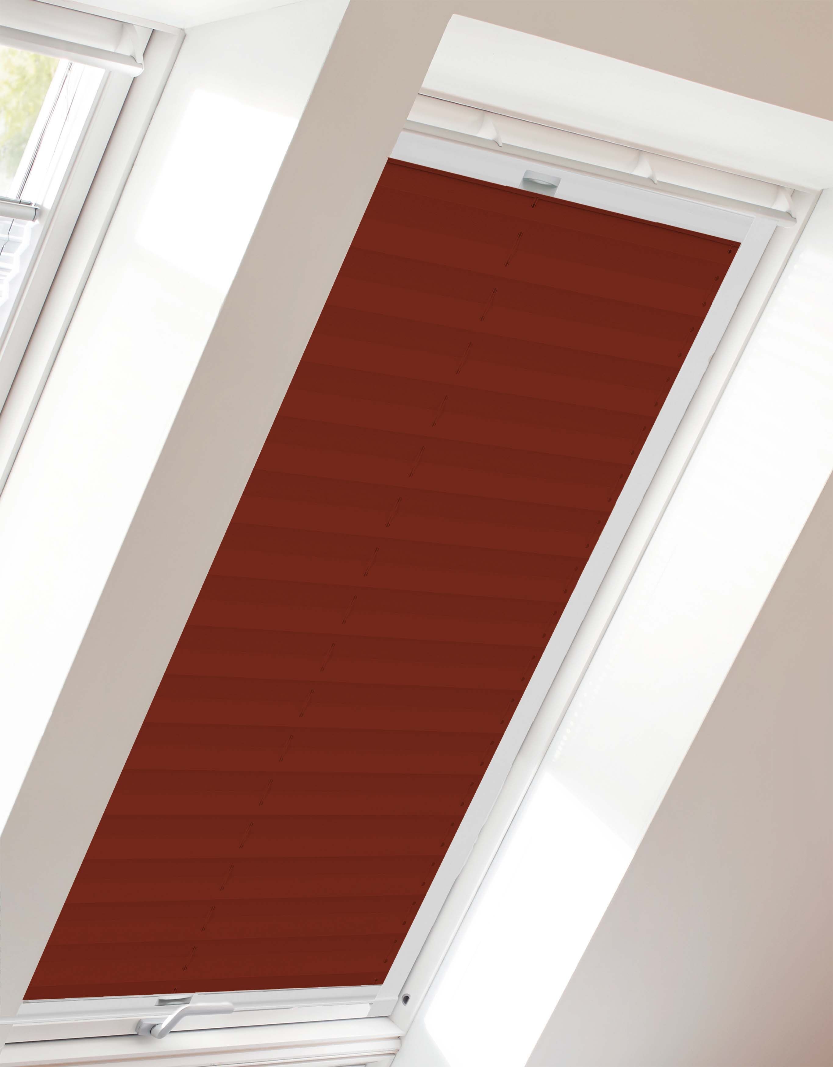 sunlines Dachfensterplissee »Classic Style Crepe«, Lichtschutz, verspannt,... rot