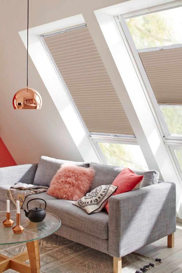 sunlines Dachfensterplissee »StartUp Style Honeycomb VD«, abdunkelnd,... beige
