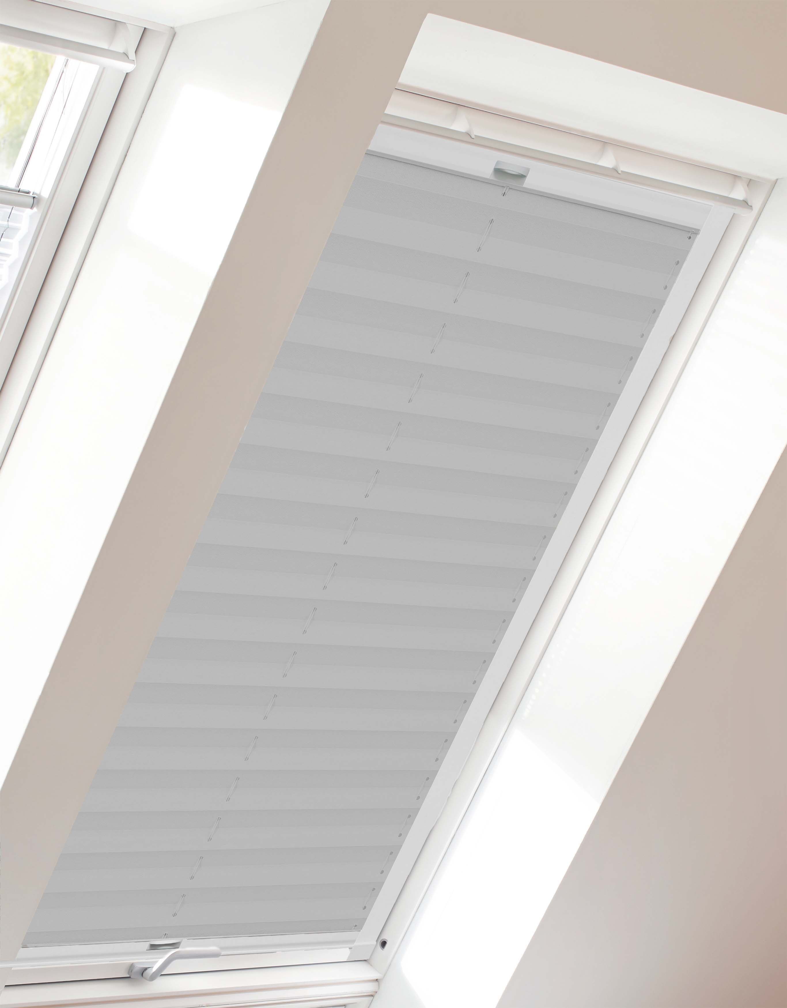 sunlines Dachfensterplissee »Classic Style Crepe«, Lichtschutz, verspannt,... grau