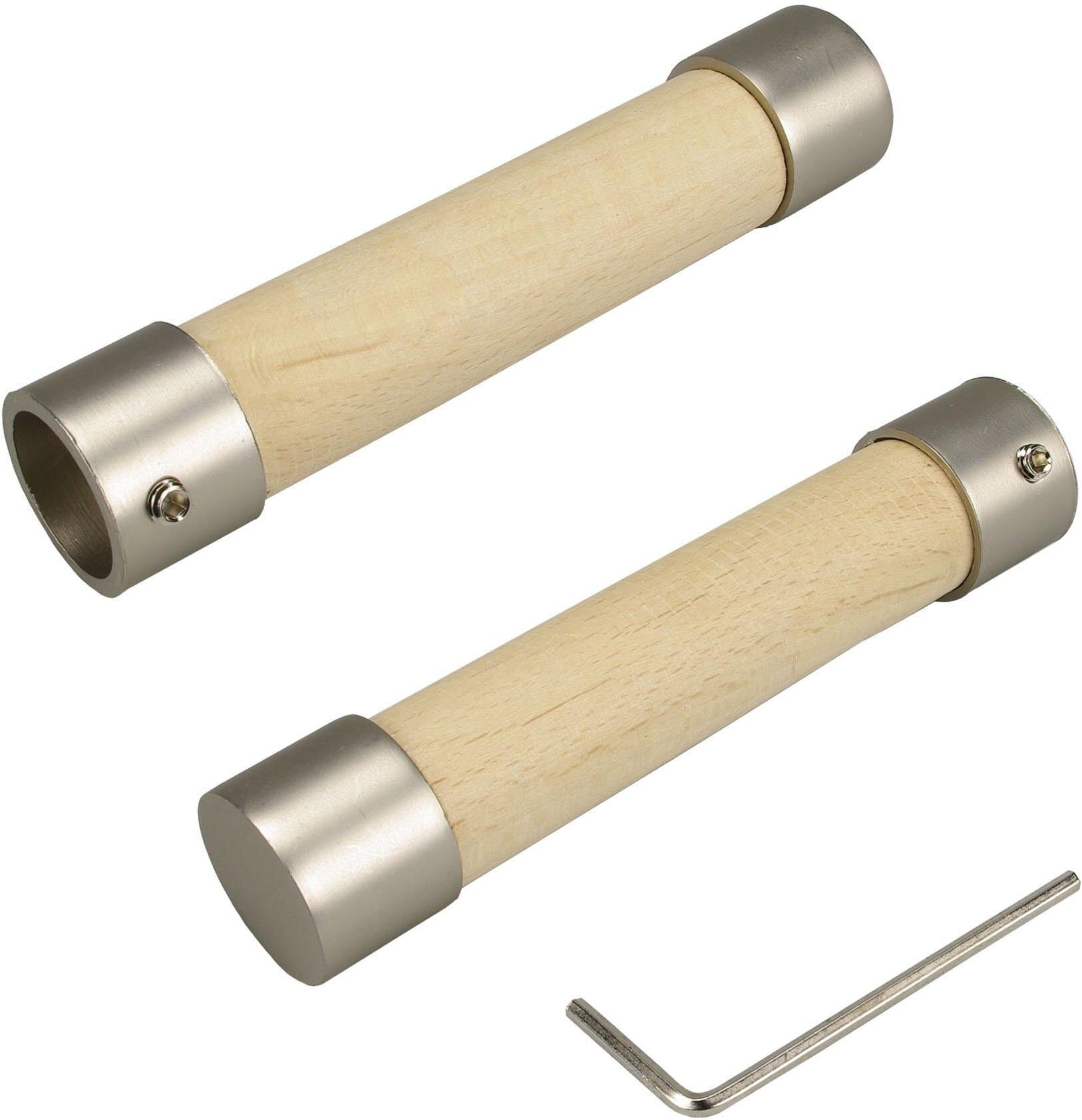 Liedeco Gardinenstangen-Endstück »Baton«, (Set, 2 St.), für Gardinenstangen Ø... beige