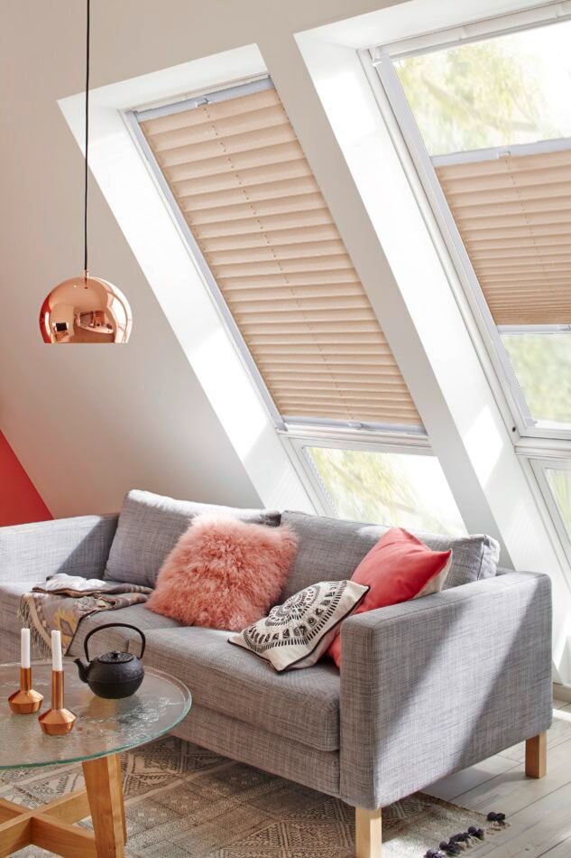 sunlines Dachfensterplissee »StartUp Style Crepe«, Lichtschutz, verspannt,... beige