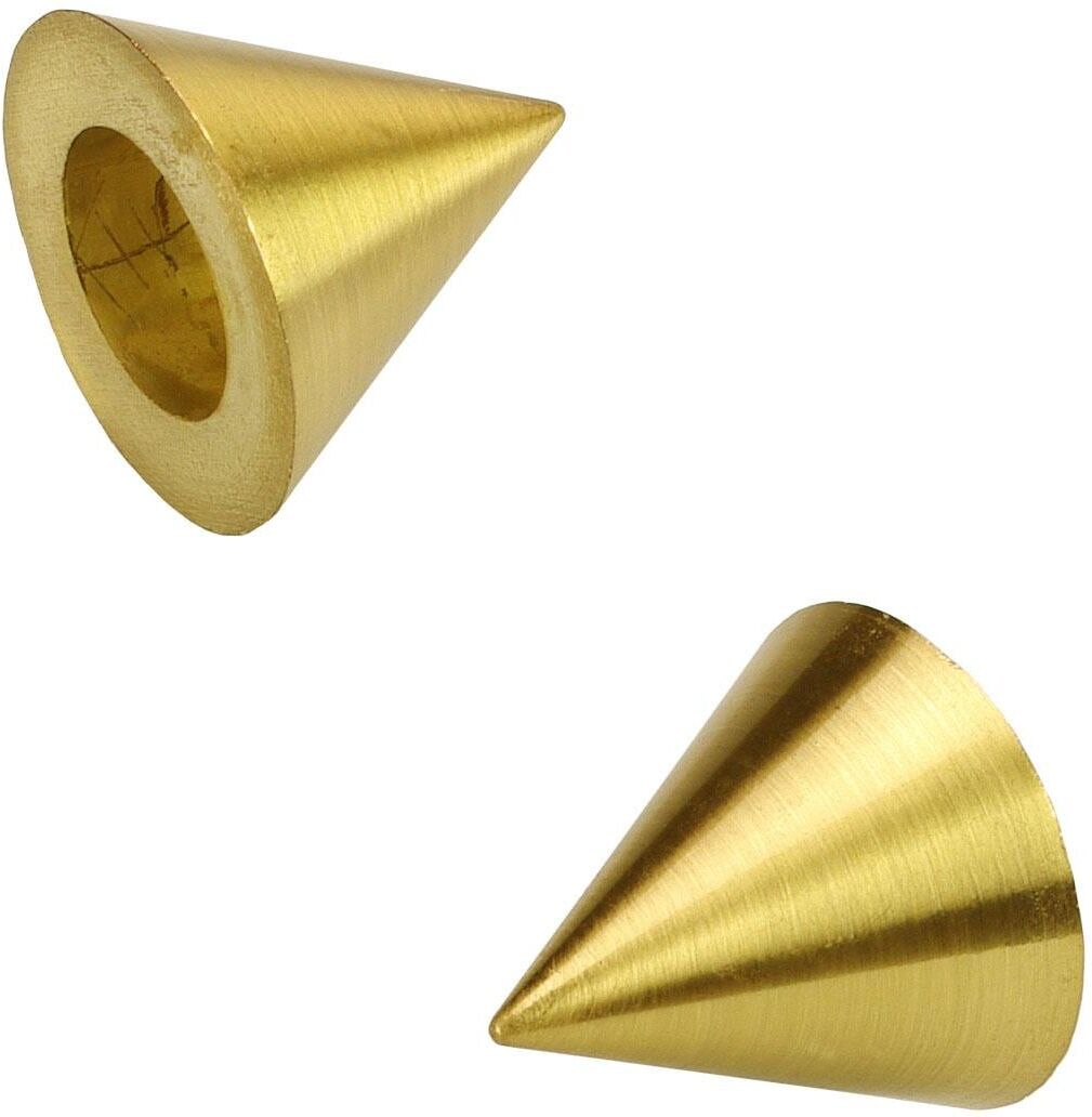 Liedeco Gardinenstangen-Endstück »Cone«, (Set, 2 St.), für Gardinenstangen Ø... goldfarben