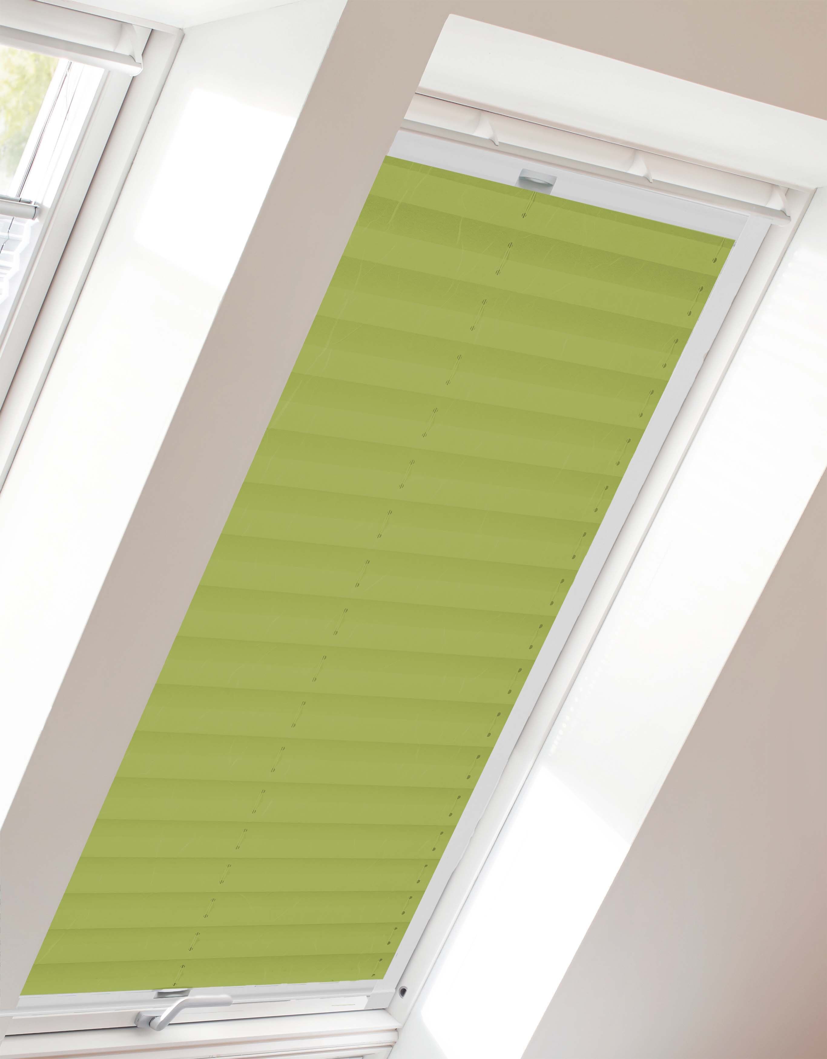 sunlines Dachfensterplissee »StartUp Style Crush«, Lichtschutz, verspannt,... grün