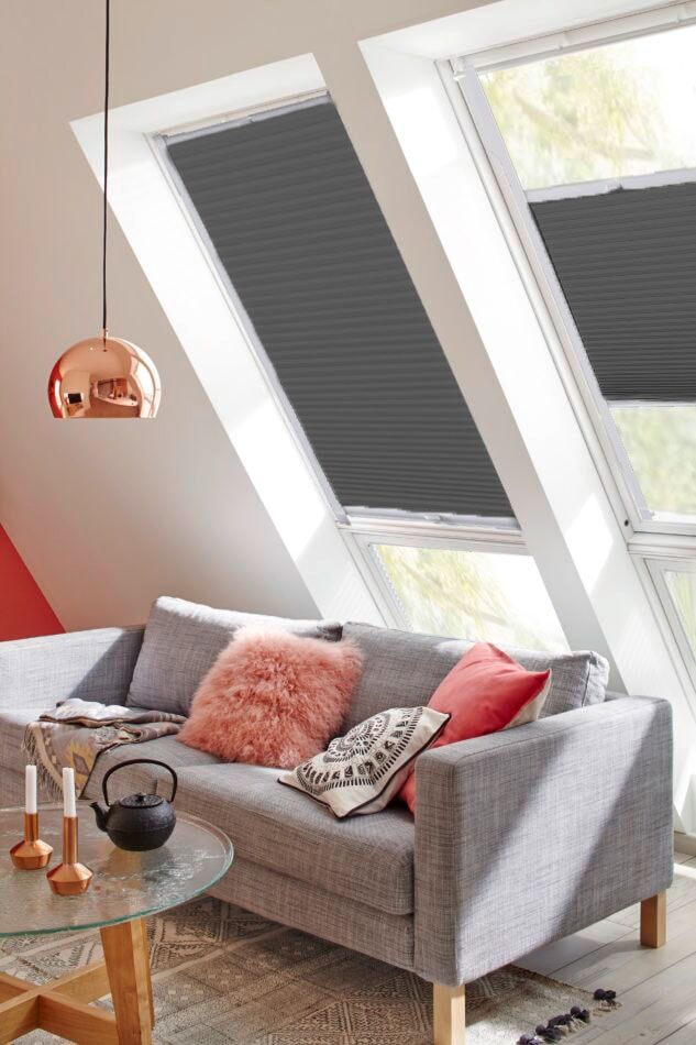 sunlines Dachfensterplissee »StartUp Style Honeycomb TL«, Lichtschutz,... grau