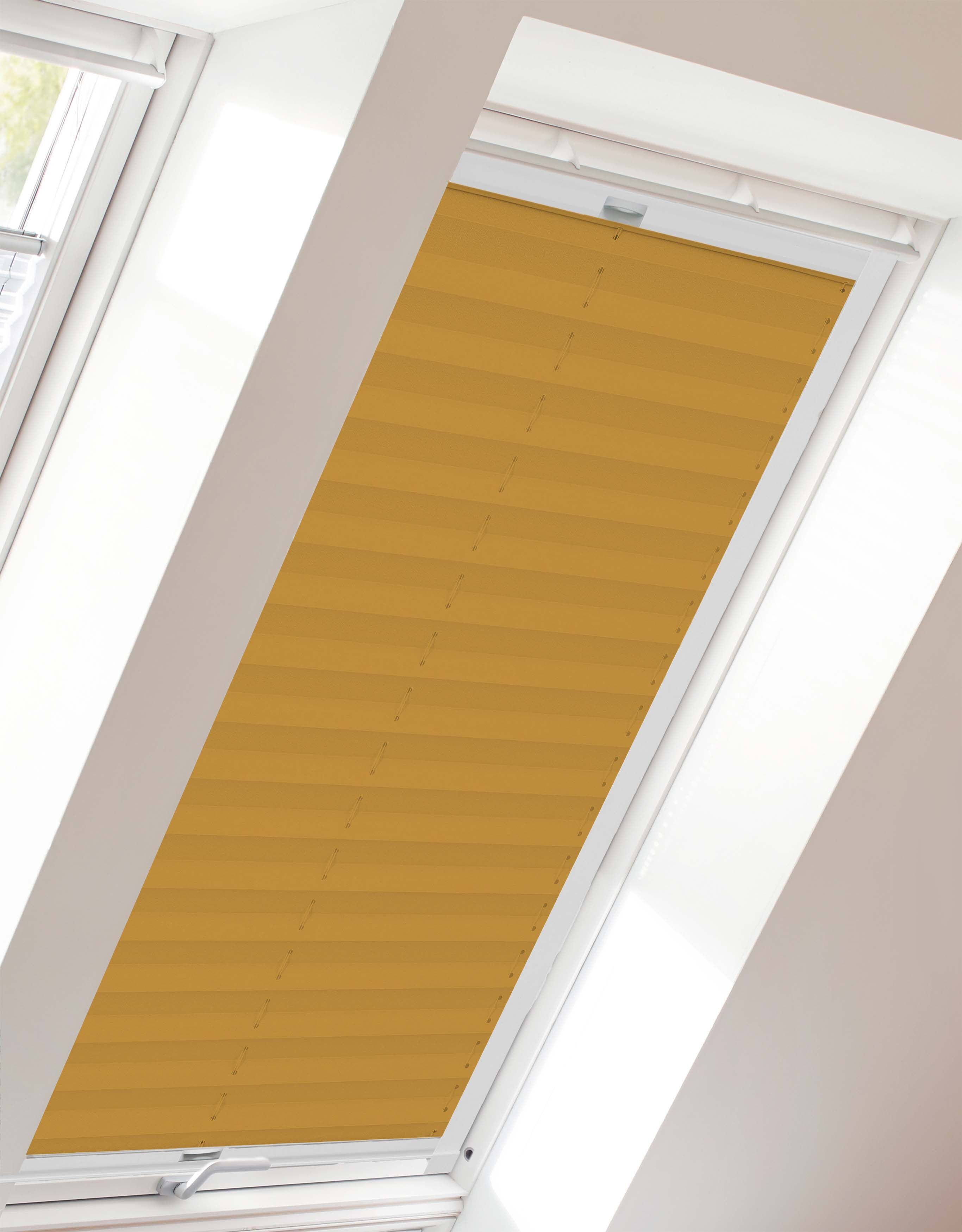 sunlines Dachfensterplissee »Classic Style Crepe«, Lichtschutz, verspannt,... orange