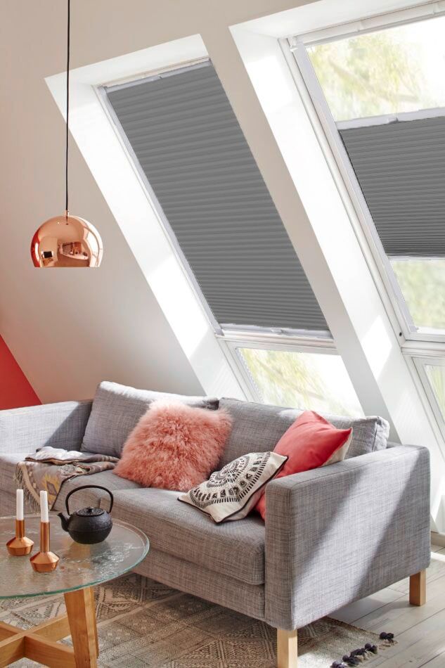 sunlines Dachfensterplissee »StartUp Style Honeycomb VD«, abdunkelnd,... grau