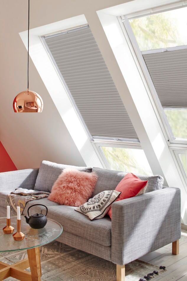 sunlines Dachfensterplissee »StartUp Style Honeycomb TL«, Lichtschutz,... grau