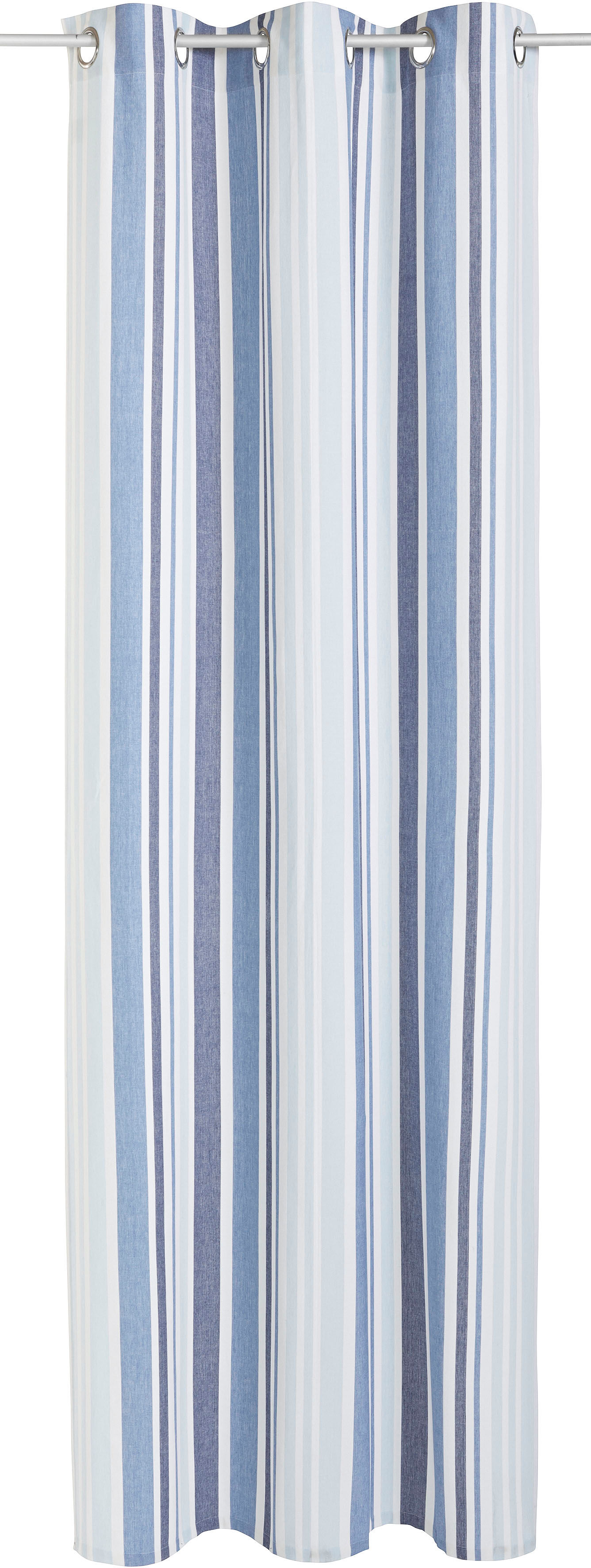 my home Gardine »Stripe«, (1 St.), Nachhaltig blau Größe H/B: 145/110 cm H/B: 175/110 cm H/B: 225/110 cm H/B: 245/110 cm