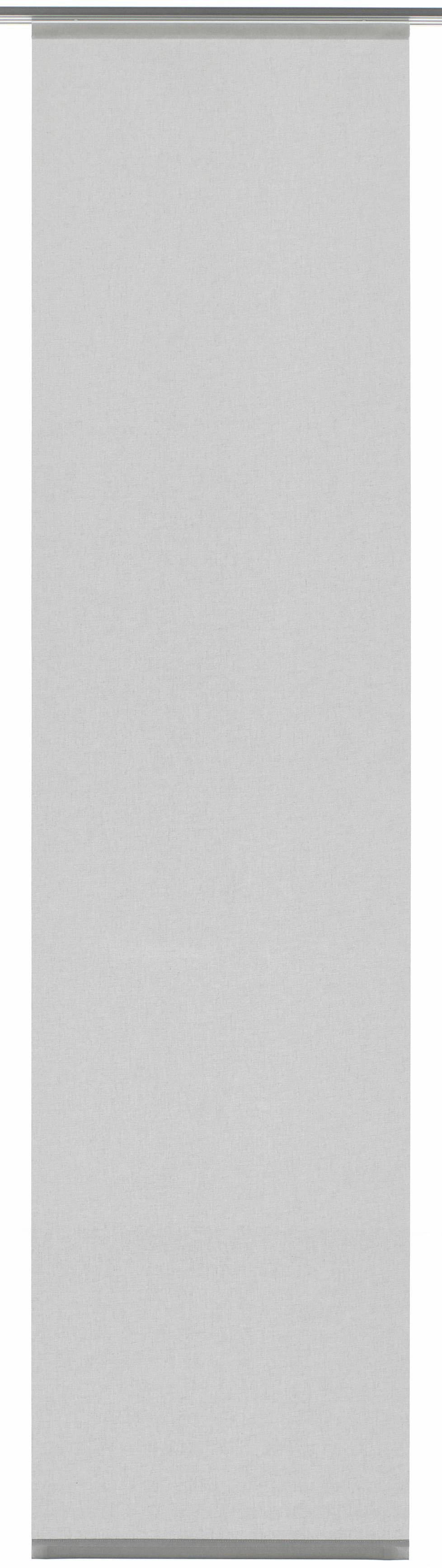 GARDINIA Schiebegardine »Flächenvorhang Stoff Uni mit silberfarbennen... grau Größe H/B: 245/60 cm