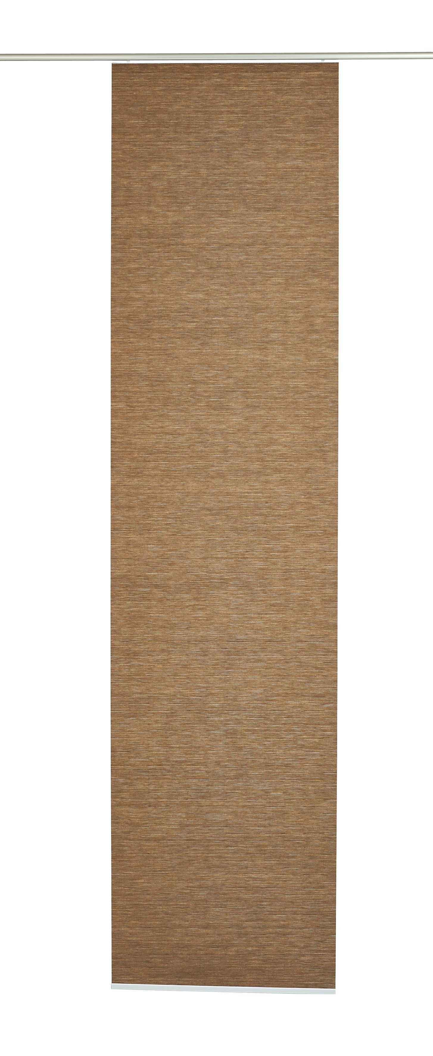 GARDINIA Schiebegardine »Flächenvorhang Natur-optik«, (1 St.), HxB: 245x60 braun Größe H/B: 245/60 cm