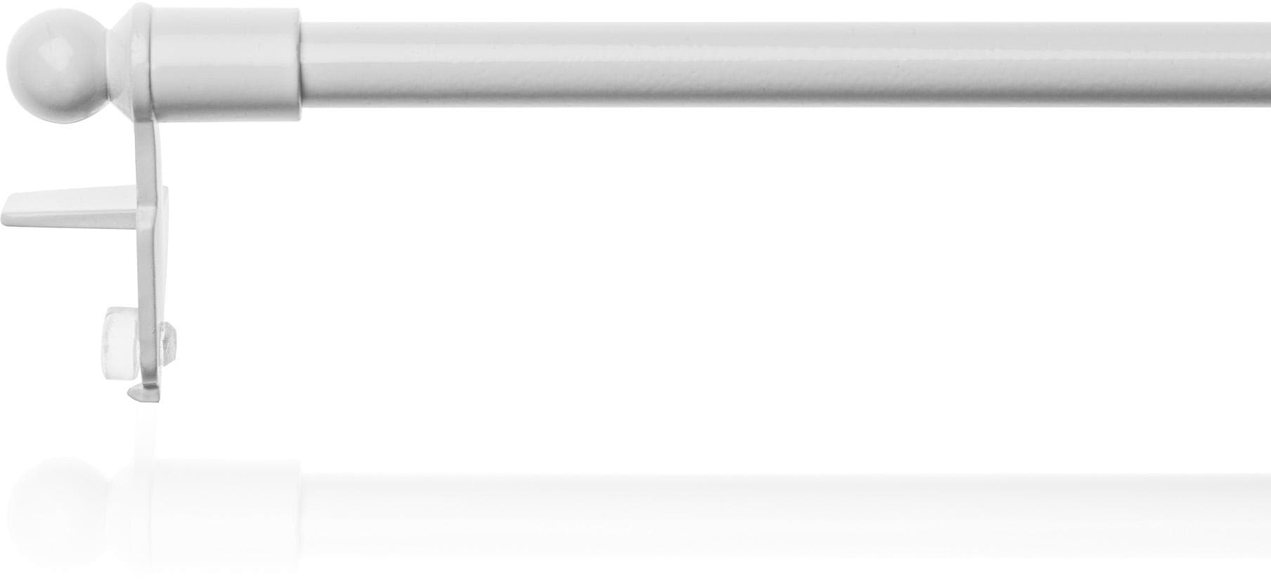 LICHTBLICK ORIGINAL Gardinenstange »Easy«, 1 läufig-läufig, Fixmass weiss Größe 100 - 130 cm (Länge) 30 - 40 cm (Länge) 40 - 60 cm (Länge) 60 - 80 cm (Länge) 80 - 100 cm (Länge)