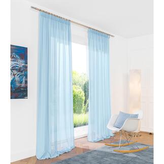 Sahco Hesslein Vorhang Powder - 1 Stück, Hellblau, 142 x 260 cm - Hellblau