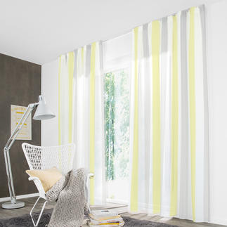 Gardisette Store/Gardine Pastel Stripe - 1 Stück, 188 x 245 cm - Lime