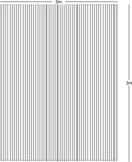 Wentex Pipes & Drapes Vorhang Fadenvorhang, 3x4m, 220g/m², schw.