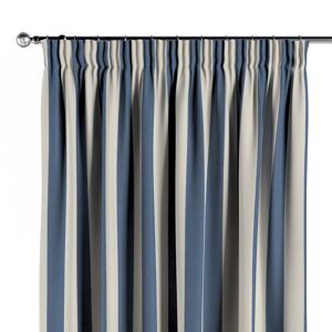 Dekoria Vorhang mit Kräuselband, blau-weiß, Quadro (143-90)