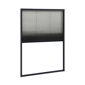 vidaXL Insektenschutz-Plissee für Fenster Aluminium : Farbe - Anthrazit, Größe - 80 x 120 cm