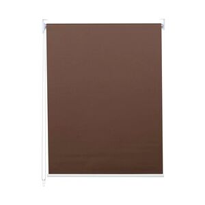 Mendler Rollo HWC-D52, Fensterrollo Seitenzugrollo Jalousie, 90x230cm Sonnenschutz Verdunkelung blickdicht ~ braun