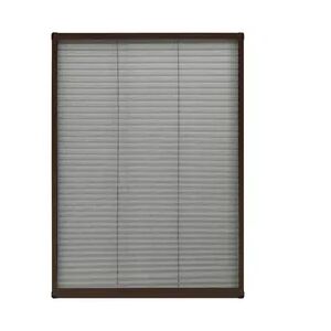 vidaXL Insektenschutz-Plissee für Fenster Aluminium : Farbe - Braun, Größe - 80 x 120 cm