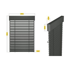 Schellenberg Raffstore Express, anthrazit 210 x 260 cm, Blende 30 cm