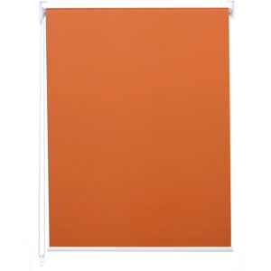 Rollo HHG 307, Fensterrollo Seitenzugrollo Jalousie, Sonnenschutz Verdunkelung blickdicht 80x160cm orange - orange