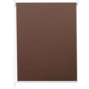 Neuwertig] Rollo HHG 337, Fensterrollo Seitenzugrollo Jalousie, Sonnenschutz Verdunkelung blickdicht 100x160cm braun - brown