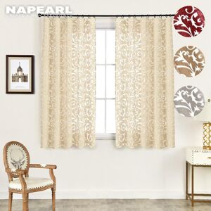 1 Stück 100 X 130 Napearl Kurzer Tüll-Vorhang Im Europäischen Stil, Jacquard, Fenster, Schlafzimmer, Durchsichtig