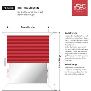 Lichtblick Plissee Klemmfix, ohne Bohren, verspannt, blickdicht, Hitzeschutz - Hellgrau