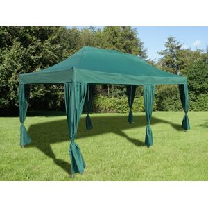 Dancover Faltzelt Faltpavillon Wasserdicht FleXtents PRO 3x6m Grün, mit 6 Gardinen