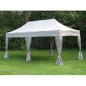 Dancover Faltzelt Faltpavillon Wasserdicht FleXtents PRO 3x6m Latte, mit 6 Gardinen