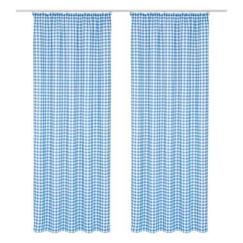 Wirth Vorhang WIRTH „Finja“ Gardinen Gr. 125 cm, Kräuselband, 55 cm, blau Kräuselband