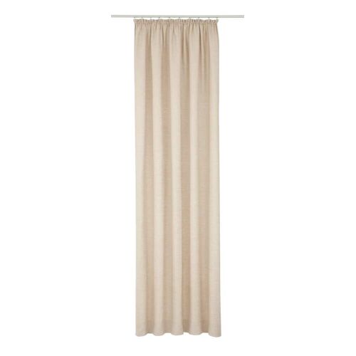 Wirth Vorhang WIRTH „Toco-Uni“ Gardinen Gr. 235 cm, Kräuselband, 270 cm, beige Kräuselband