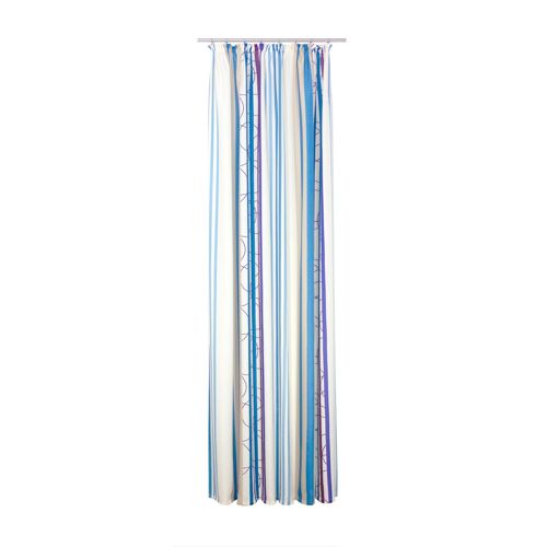Wirth Vorhang WIRTH „Soliera“ Gardinen Gr. 150 cm, Kräuselband, 135 cm, blau Kräuselband