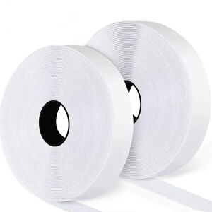 INF Velcro med selvklæbende tape Hvid 2 cm / 8 m