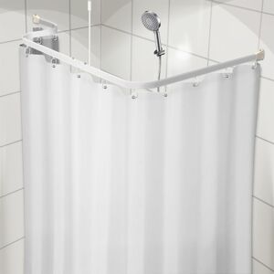 Van der P Unicolor Badeforhæng, 180x200 Cm, Hvid