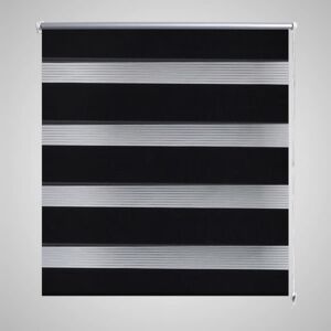 vidaXL Rullegardin i zebradesign 40 x 100 cm sort