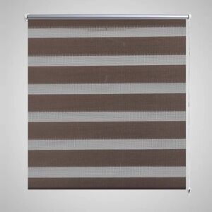 vidaXL Rullegardin i zebradesign 40 x 100 cm kaffefarvet