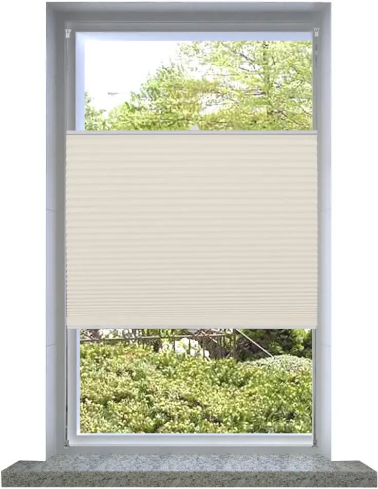 vidaXL Plisseret blind 60x100 cm creme