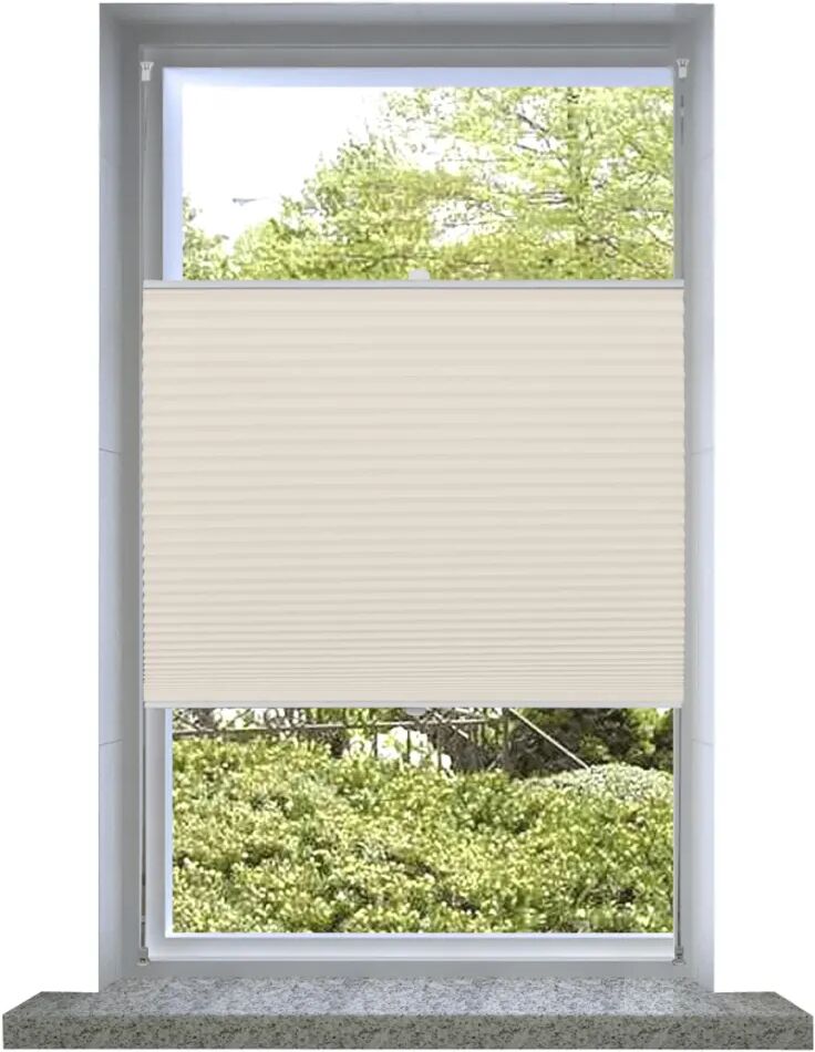 vidaXL Plisseret blind 70x125 cm creme