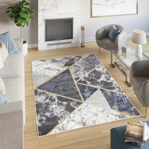 TAPISO Boho Redonda Alfombra Salón Dormitorio Gris Crema Shaggy Trébol  Marroquí Suave Mullida 200 x 200 cm