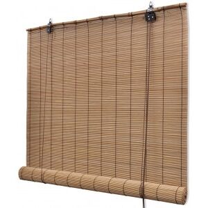 vidaXL Persianas Enrollables De Bambú Marrón 120x220 Cm