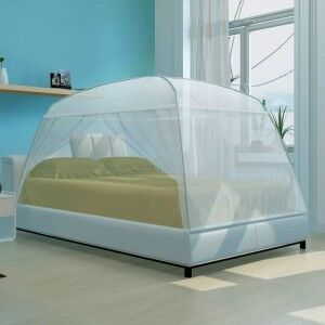 vidaXL Mosquitera Blanca Con 2 Puertas Neto Mongolia 200 X 180 X 150 Cm