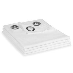 Maisons du Monde Cortina con ojales de lino lavado blanco 130x300 - la unidad