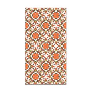 Home and Living Alfombra vinílica hidráulico oriental mosaico naranja 120x170 cm