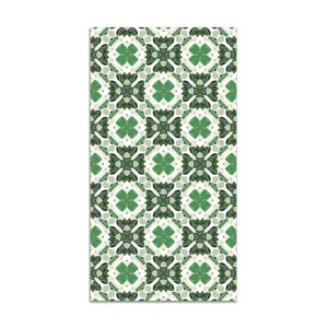 Home and Living Alfombra vinílica hidráulico oriental mosaico verde 200x200 cm