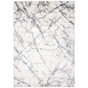 Tapiso Alfombra de salón dormitorio blanco crema azul gris abstracto 300x400