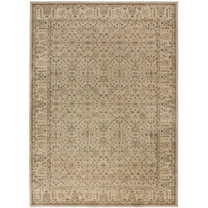 Atticgo Alfombra vintage de viscosa en color beige, 140X200 cm