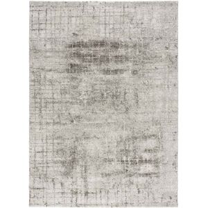 Atticgo Alfombra suave de diseño abstracto en plata, 200X290 cm
