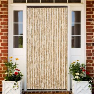 vidaXL Cortina mosquitera de chenilla beige 100x220 cm