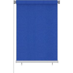 vidaXL Persiana enrollable de jardín HDPE azul 100x140 cm